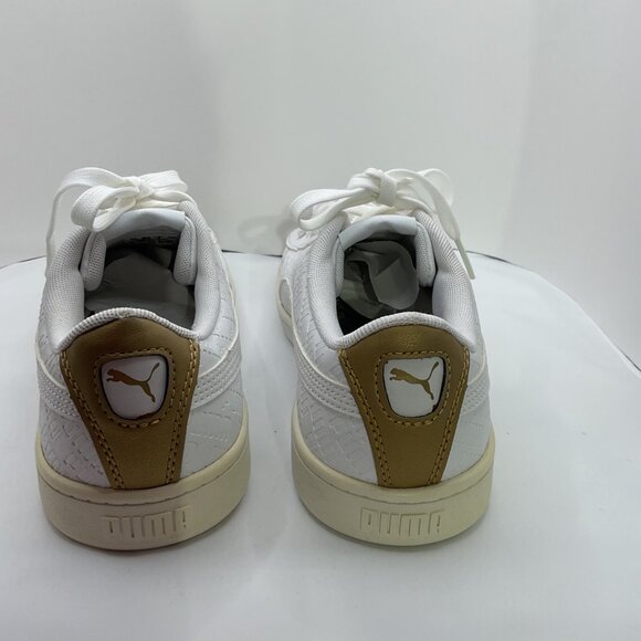 Puma Womens White Gold SoftFoam Sneakers Lace-Up Athletic Shoes Size8 - Picture 2 of 6